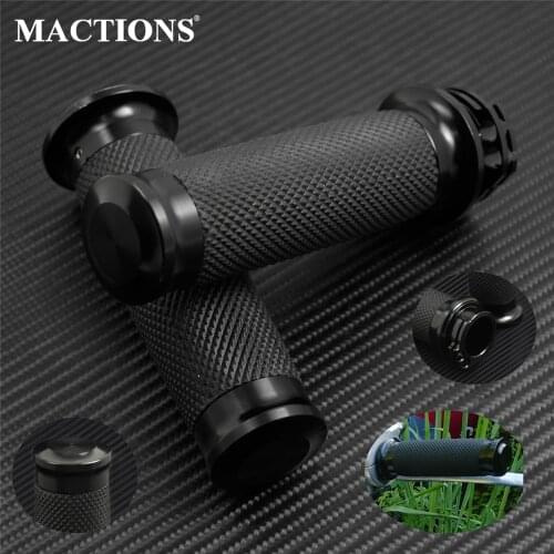 Motorcycle Black 25mm 1" Handlebar Grips Hand Grips For Harley Touring Dyna Sportster Softail XL 883 1200 VRSC XR Road King