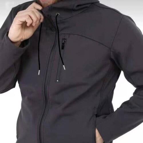 Men Jacket Coat Stand Collar Zip-up Solid Color 2021 Male Clothing Outerwear Quick Drying Windproof Waterproof Cardigan Top