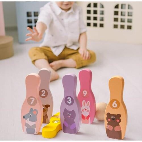 Bowling Ball Set Kids Bowling Toys Bowl Game Toy Set 2 Bowling Balls And 6 Pins Sets Kids Educational Games For Children Toddle