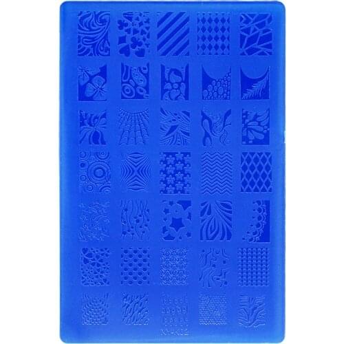 Kimcci 14.5*9.5cm Nail Stamping Plates Lace Flower Animal Plastic Nail Art Manicure Templates Stencils Salon Beauty Polish Tool