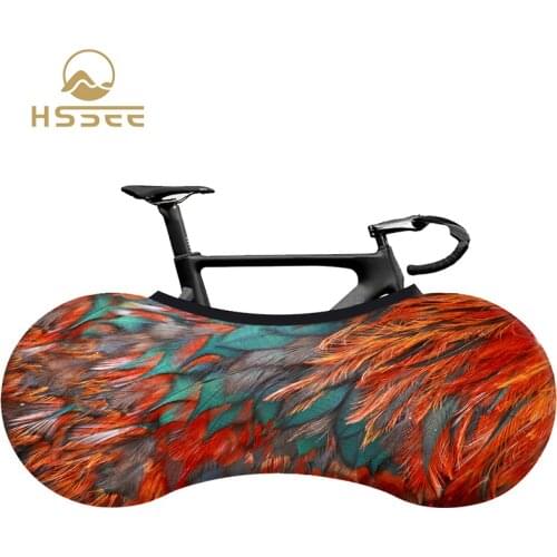 Feather Series Bicycle Indoor Dust Cover High Strength Elastic Fabric Road Bike Tire Cover 26" to 28" 700c Bike Accessories