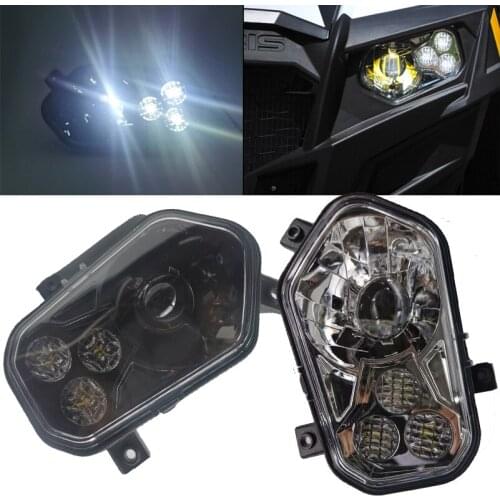 RZR 800 ATV LED Projector Headlight for Polaris Left/Right High Low Beam for Polaris Ranger / Sportsman Side RZR X Sides UTV
