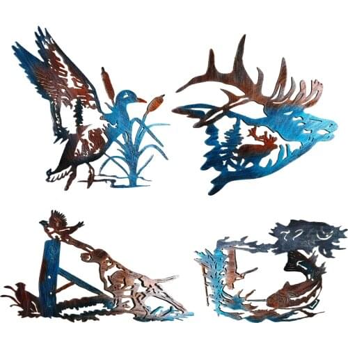 Silhouette Garden Stake Animal Yard Decor for Decoration Outdoor Statues