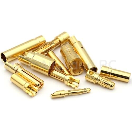 100% AMASS motor connection plug 2.0mm 3.5mm 4.0mm 6.0mm gold banana connector for ESC Motor Lipo RC battery Part