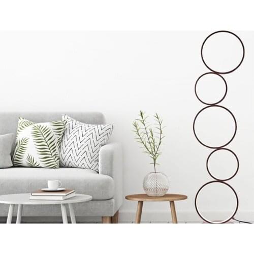 Modern LED Floor Lamp Indoor Decor Stand Lamp Bedroom Living Room Club Floor Light Standing Lighting Creative Ring Light Fixture