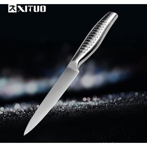 XITUO 5" Stainless Steel Kitchen Knife Utility Paring Chef knife Santoku Steak Slicing fruit Peeling Tools Kitchen Accessories