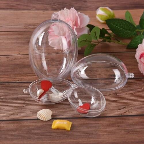 Egg Shape Christmas Ball Home Decorations Xmas Tree Ornaments Ball Transparent Hanging Ball Wedding Decoration Window Display