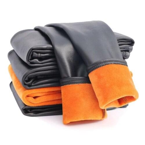 Winter Kids Leather Pants Thick Velvet PU Leather Trousers Kids Pants Infant Warm Slim Pants 2020 Casual Girls Leather Leggings