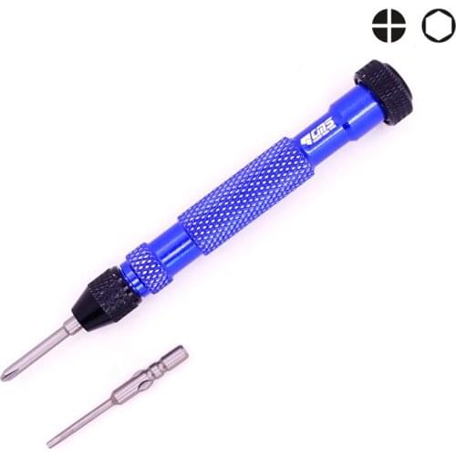 1PC Mini 4WD Tools M20#+1 Cross Screwdriver Inner Hexagon H1.5 Bolt Driver No Slip Built-in Bearing Screw Driver