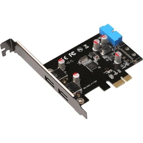 2-Port SuperSpeed USB 3.0 PCI-E PCI Express 19-pin USB3.0 pcie Motherboard 20 P Conector de 20 pinos