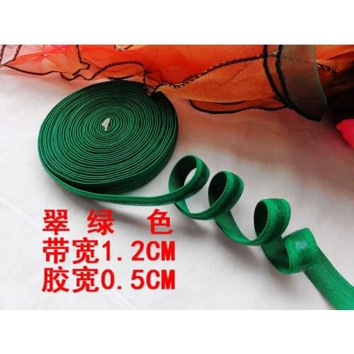 50M/lot width1.2cm Silicone width 0.5cm green silicone elastic gripper for tailor Sewing DIY Bra Strap Elastic Webbing Band