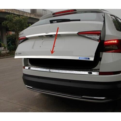 For Skoda Kodiaq 2017 2018 2019 stainless steel trunk door decoration strip anti-scratch protection car accessories