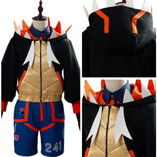 Anime cosplay Pokemon Sword/Shield Raihan Cosplay Costume Adult Full Suit Outfit Halloween Carnival Costumes