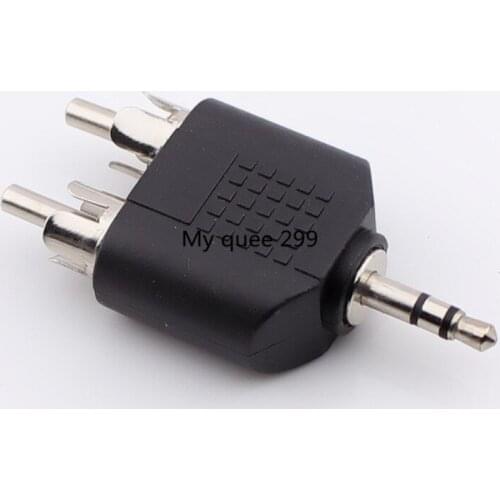 Audio 3.5mm rotating double lotus padlock stereo to double lotus conversion head 3.5 public transfer 2RAC