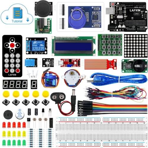 LAFVIN Basic RFID Starter Kit / Upgraded Version Learning Suite include R3 Board, LCD1602 IIC with Tutorial for Arduino UNO R3