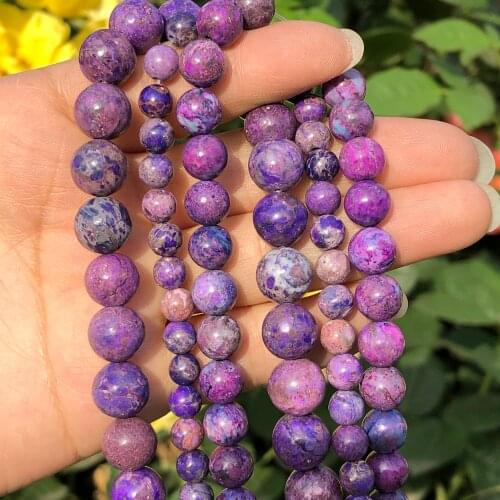 Natural Stone Dark Blue Sea Sediment Turquoises Jaspers High Quality Beads For Jewelry Making DIY Bracelet Necklace 4/6/8/10mm