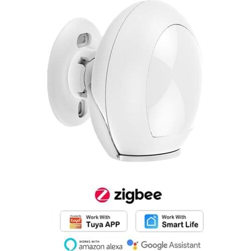 ZigBee 3.0 PIR Sensor Body Motion Detector Tuya Smart APP Alarm Push Anti-theft Home Security Compatible with Alexa Google Home