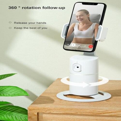 Smart Rotate Mobile Phone Holder Live Follow-up Pan/tilt Rotatable Photography Assistant 360° Platform Live Smartphone Gimbal