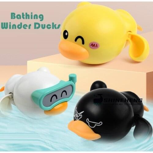 Baby Bath Toys Yellow Duck Cute Toddler Classic Water Toy Infant Swim Tub Clockwork Ducky for Kid Toy 6 12 Months 3 Years Old