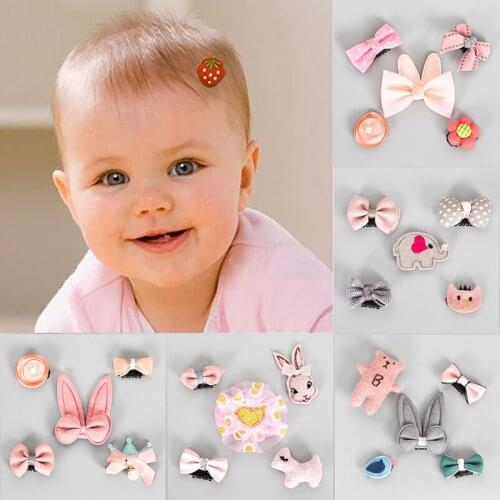 Baby New Hair Accessories 5 Pcs/Lot Set Toddler Hairpin Baby Hair Accessories Headdress Princess Girls Lovely Bow Knot Hair Clip