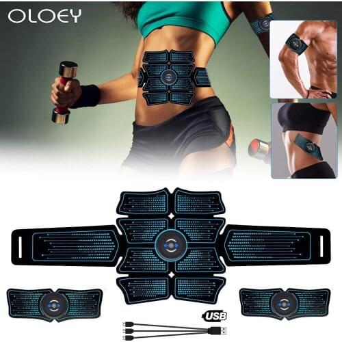 EMS Fitness Equipment Electromagnetic Stimulation Of Muscles Abdominal Abs Home Gym Trainer Muscles Toner USB Charged Exercise