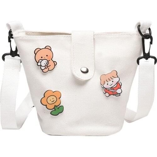 Hot sale Crossbody Bags For Women 2020 Fashion Canvas Womens Shoulder Bucket Bag Mobile Phone Bag Purse Women Messenger Bags