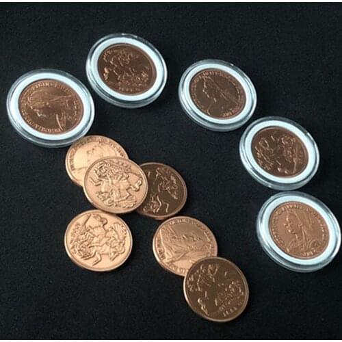 Queen Victoria Ancient Coin (Red Copper) Close up Magic Props Coin Magic Tricks Illusions Gimmick Stage Magician