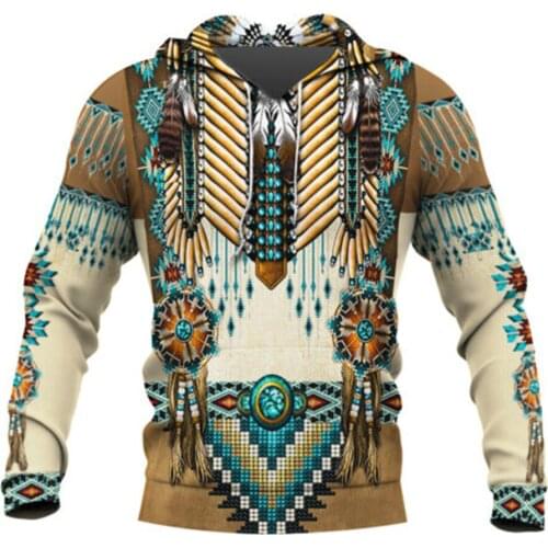 Native Pattern 3D Printed Jacket Men/women Harajuku Hoodie Unisex Casual Streetwear Sweatshirt Pullover Sudadera Hombre ZW0256