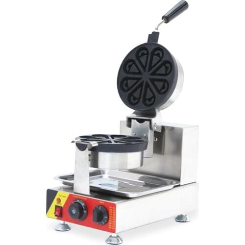 220v/110v Commerical Electric Rotate Waffle Maker Drops Of Water Shape Waffle Machine With Stainless Steel 201 Snack machine
