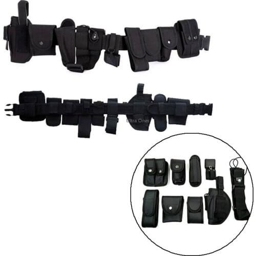 Multifunction Tactical Belt with Pouches & Gun Holster Shooting Airsoftsports Combat Military Duty Utility Hunting Belt