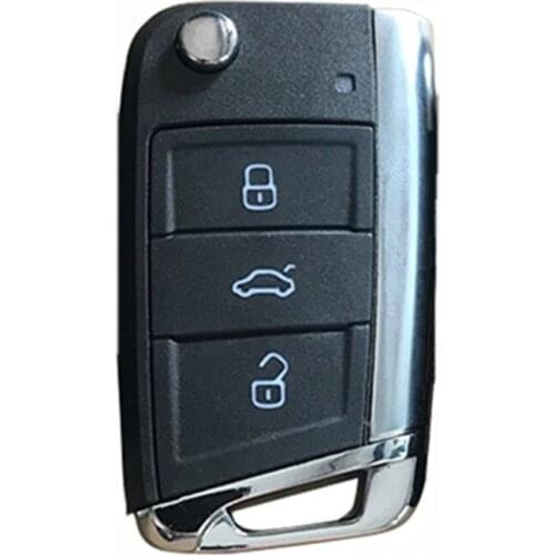 Modified 3 Buttons Remote Key Flip Car Key Case For Volkswagen Golf 7 4 5 mk4 6 For Skoda Octavia Folding Key Shell Car Key Fob
