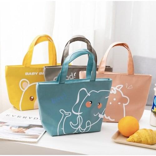 Cartoon Portable Storage Bags Lunch Bag School Student Insulated Lunch Box Cooler Handbag Pouch Dinner Container School Food