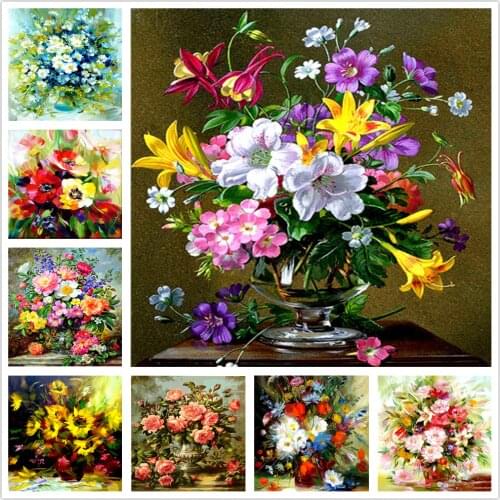 5D DIY Diamond Painting Kit Bouquet Diamond Embroidery Rhinestone Cross Stitch Picture Diamond Mosaic Home Decoration Gift