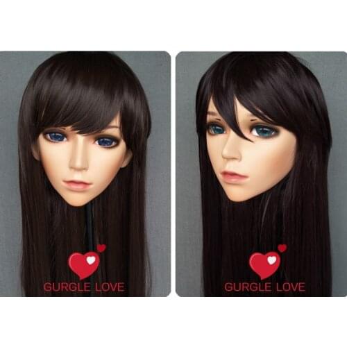 NEW-08) Handmade Female Male Resin Crossdress Pretty Girl BJD Masks Japanese Anime Cosplay Kigurumi Mask
