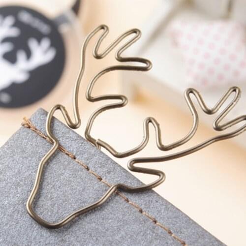 Deer paper clip animal bookmark deer shape clip student supplies stationery metal paper clips
