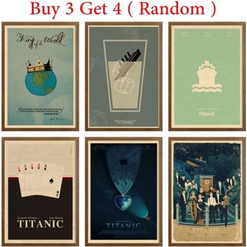 Titanic Retro Movie Poster Wall Posters bar Modern Painting Home Decal Art Printing 42X30cm