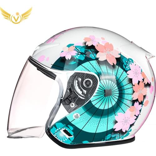 Motorcycle helmet open face motorcycle helmet electric safety helmet womens summer unisex motorcycle helmet Accessrioes