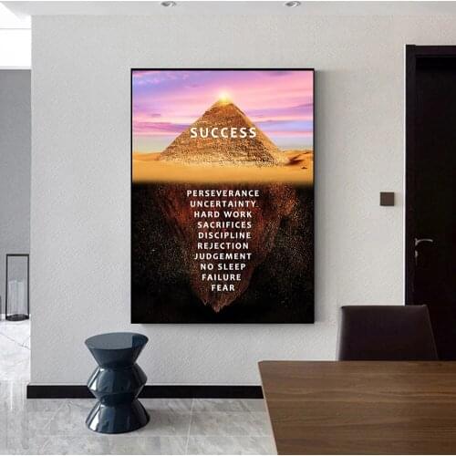 Modern Wall Art HD Print Pictures Canvas Painting Inspirational Success Posters Prints Home Wall Decor Modular For Living Room