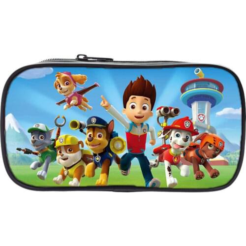 PAW Patrol Special Pencil Case for Children and Students, Large-capacity Zipper Pencil Case, School Cute Learning Stationery
