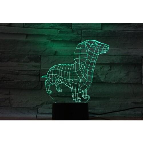 Baby Nightlight 3D LED Night Light Multi-Color Animal Dog Bluetooth Base with Touch Switch Cool Decoration App Control Gift