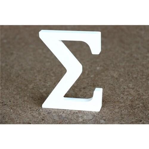 Home Decor Decoration height 12cm Wood Wooden White Greek Letters Alphabet number Birthday Wedding Decorations Drop Shipping