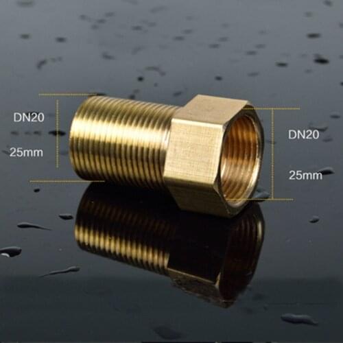 Bushing 3/4" BSP Male x Female Coupling Brass Pipe Fitting Connector Joint Adapter Length 50mm