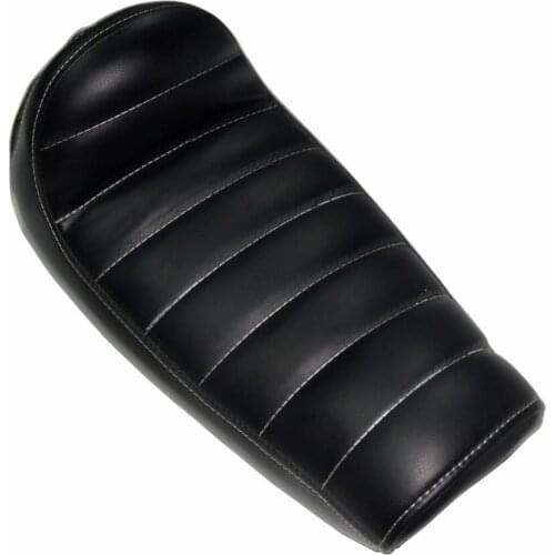 Rear Passenger Cushion Cups Pillion Black Leather Seat For Harley Dyna Sportster XL 883 1200 2004-UP