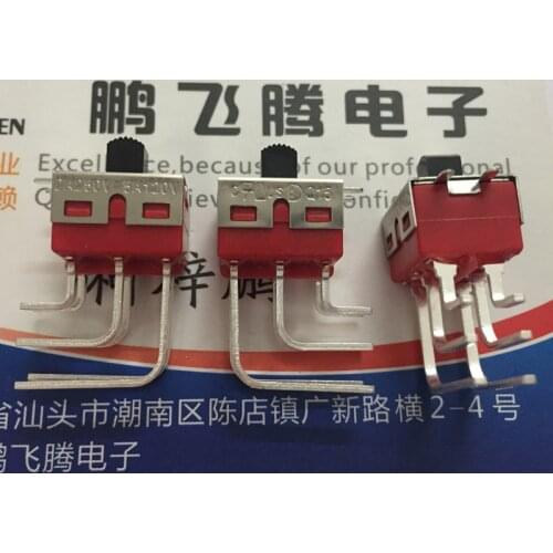 1PCS Taiwan Dailywell Q15 5MD3S102AM7QES toggle switch 6-foot 2-speed horizontal curved foot side dial sliding 2A250V