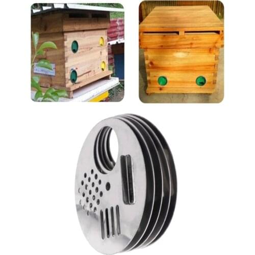 10 Pcs Bee Box Door Cage Stainless Steel Hole Beekeeping Nest Equipment Bee Hive Entrance