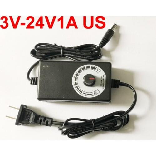 10PCS adjustable ON/OFF adapter DC 3V-24V 1A Adapter of voltage3V/4.5V/5V/6V /9V /13.5V/15V 18 -24V 1A power supply adatper