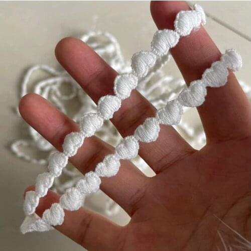 10 Meters Wholesale Diy Handmade Patchwork White Cotton Lace Trim Garment Accessories Lace Material Lace Ribbon 1.5cm
