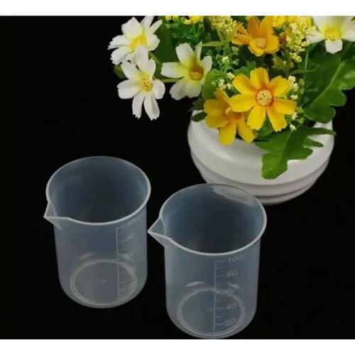 100ml Graduated Measuring Cup Transparent Plastic Measuring Cup Reusable Liquid Measuring Cup Kitchen and Lab Tool