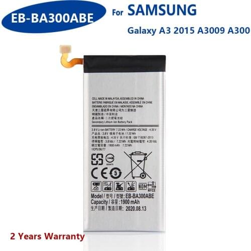 100% Genuine EB-BA300ABE Phone Battery For Samsung Galaxy A3 A300 SM-A300F SM-A300FU A3000 A3009 A300X 1900mAh+Tracking number