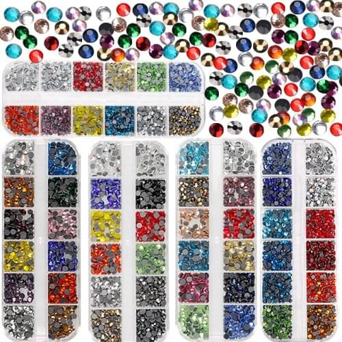 2000Pcs Mix Color DMC Clear Quality Crystal Rhinestones/Hot Fix Rhinestone/Flatback Rhinestone Glass for Clothing Bag Decoration